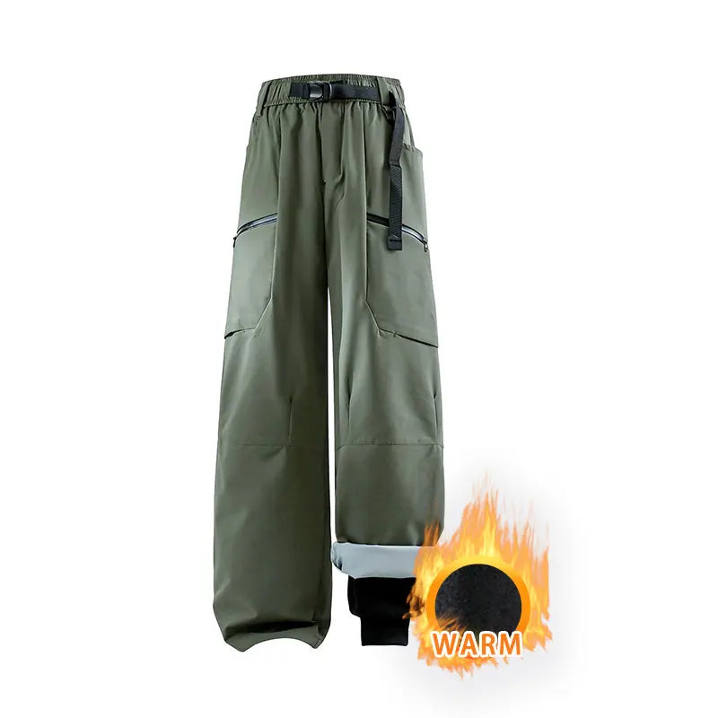 Winter Hiking Pants Women Outdoor 3 In 1 Removable Trousers Waterproof Windproof Fleece Soft Shell Trekking Camping Skiing Pants