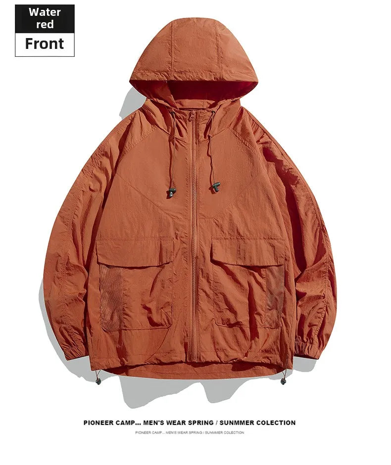 Upf 50+ Unisex Light Breathable Outdoor Waterproof Coat Sun Uv Quick Dry Protectionacket Hooded Soft Jackets