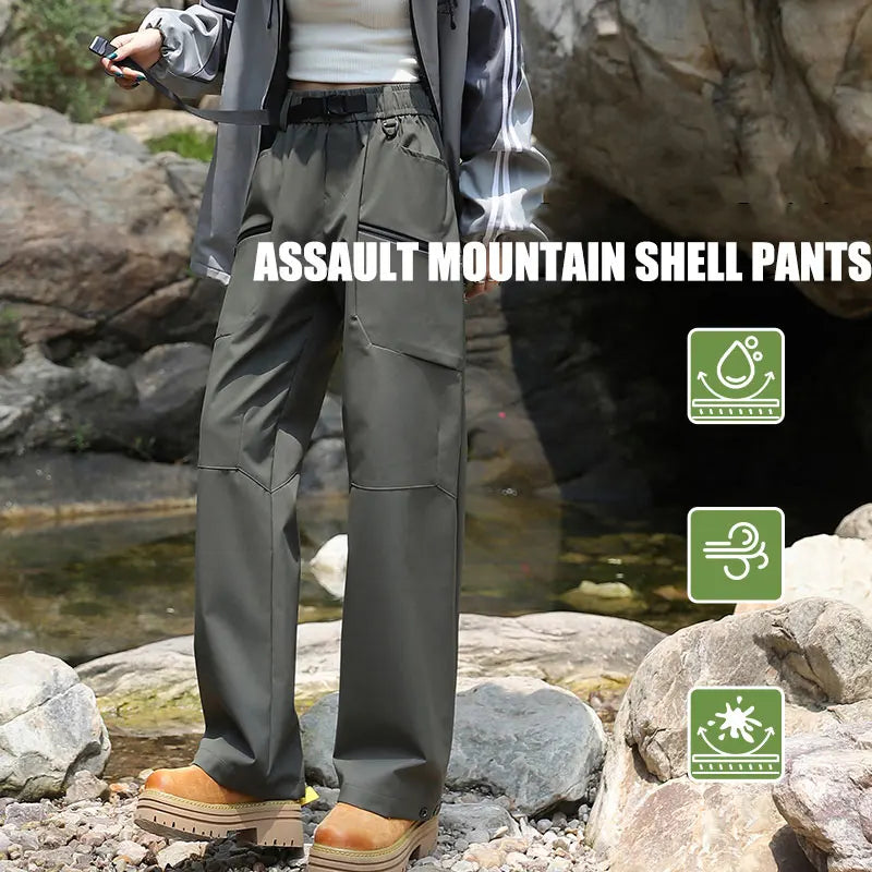 Winter Hiking Pants Women Outdoor 3 In 1 Removable Trousers Waterproof Windproof Fleece Soft Shell Trekking Camping Skiing Pants