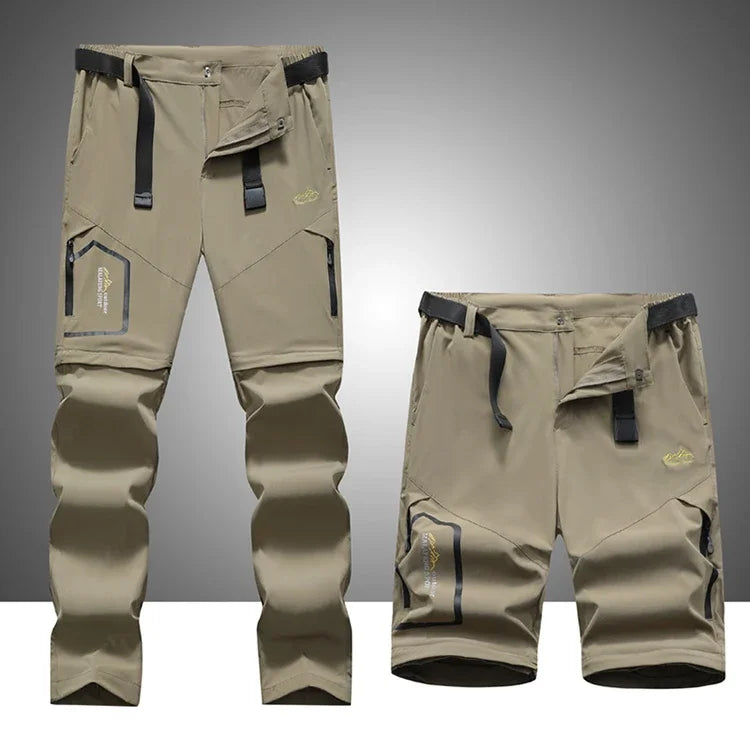 UETEEY Men Women Spring Hiking Pants Camping Trekking Trousers Quick Dry Breathable Outdoor Detachable Two Sections Couple Pants
