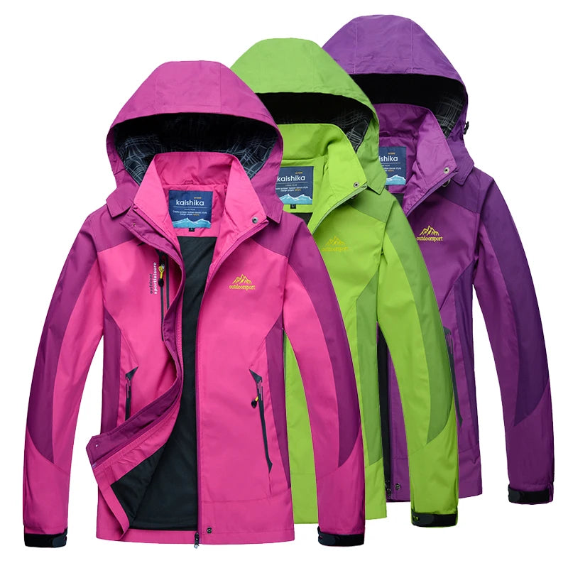 Autumn Women's Waterproof Jacket Outdoor Softshell Raincoat for Hiking Travel Trekking Camping Jacket Windbreaker