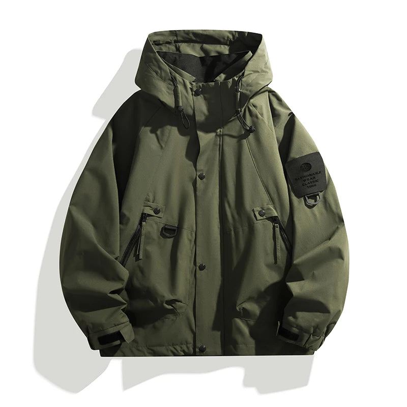 Men Women Waterproof Hiking Jacket Windproof Camping Windbreakers Oilproof Fishing Trekking Jacket Autumn Spring Sport Rain Coat