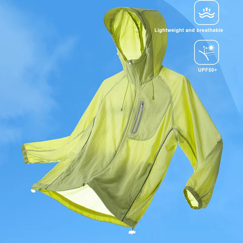 Summer Sun Protection Clothing For Men And Women, Lightweight Anti-UV Breathable Skin Clothing, Outdoor Sports Camping Jacket,