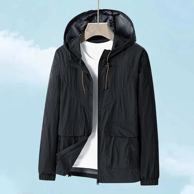 Upf 50+ Unisex Light Breathable Outdoor Waterproof Coat Sun Uv Quick Dry Protectionacket Hooded Soft  Jackets