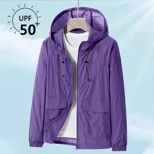 Upf 50+ Unisex Light Breathable Outdoor Waterproof Coat Sun Uv Quick Dry Protectionacket Hooded Soft  Jackets