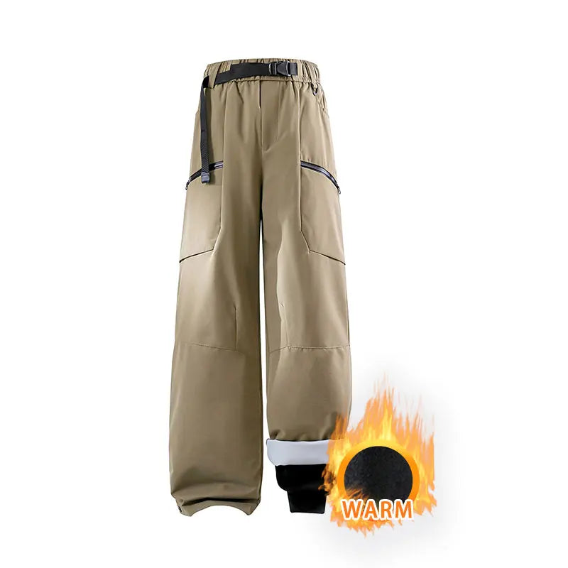 Winter Hiking Pants Women Outdoor 3 In 1 Removable Trousers Waterproof Windproof Fleece Soft Shell Trekking Camping Skiing Pants