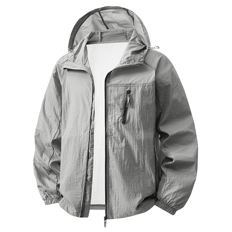 JNLN Women's Men's Sun Protective Jackets Camping Mountaineering Hiking Outdoor Waterproof Windbreaker Summer Lightweight Coat