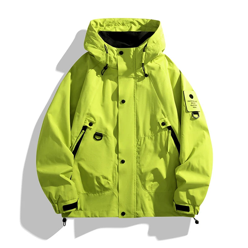 Men Women Waterproof Hiking Jacket Windproof Camping Windbreakers Oilproof Fishing Trekking Jacket Autumn Spring Sport Rain Coat