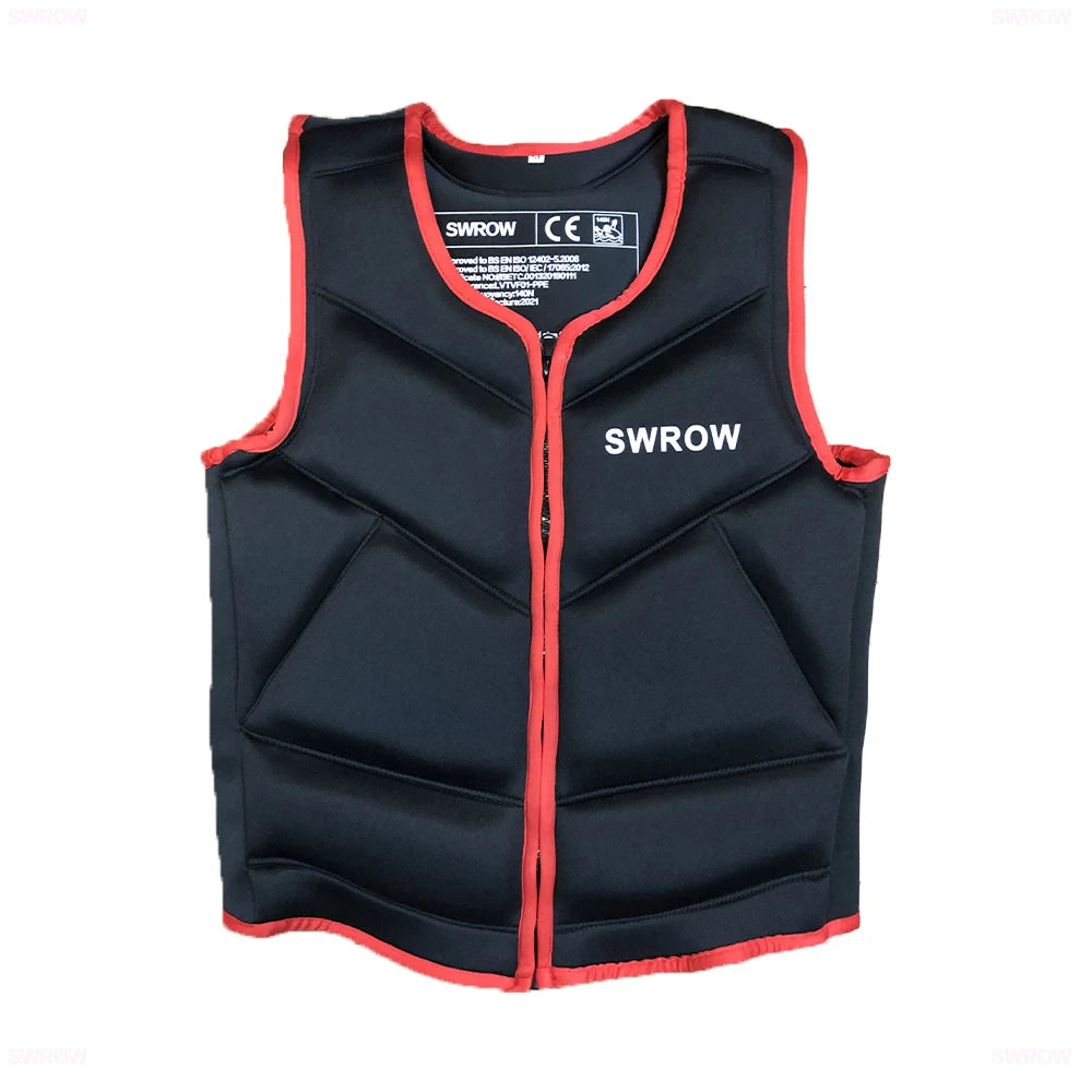 SWROW Neoprene Lifejacket Adult Swimming Floating Jacket Men and Women Portable Fishing Surfing Kayak Water Sports Lifejacket