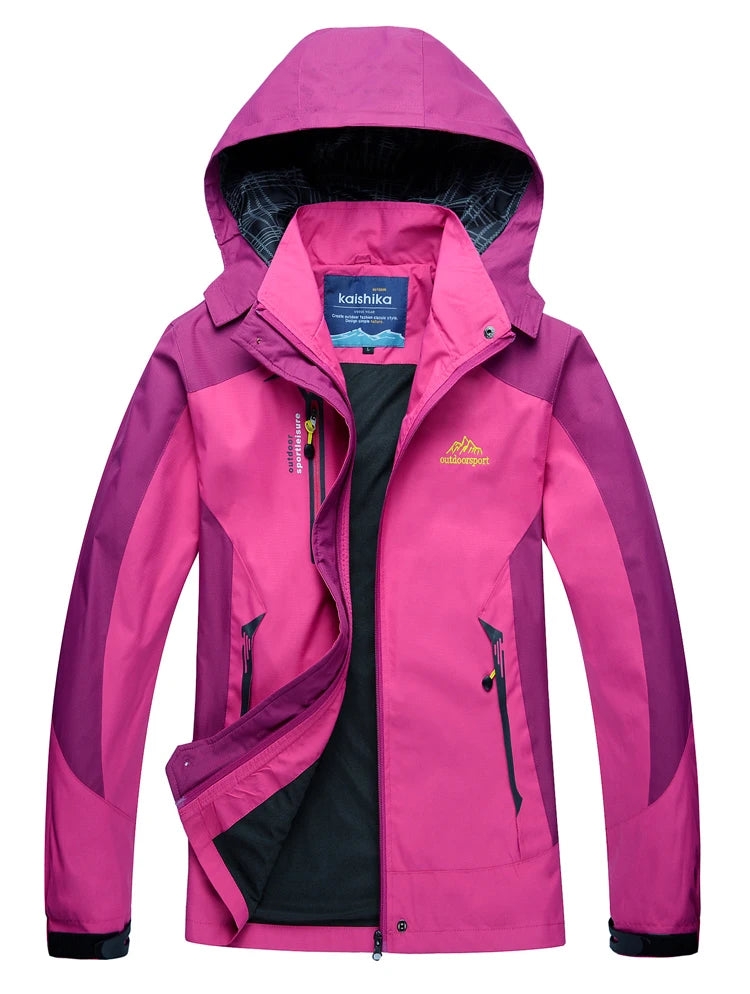 Autumn Women's Waterproof Jacket Outdoor Softshell Raincoat for Hiking Travel Trekking Camping Jacket Windbreaker