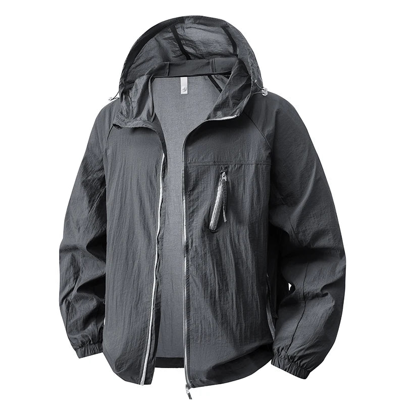 JNLN Women's Men's Sun Protective Jackets Camping Mountaineering Hiking Outdoor Waterproof Windbreaker Summer Lightweight Coat