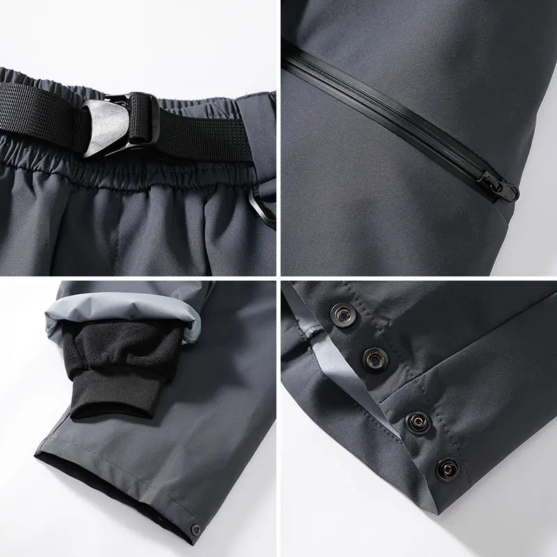 Winter Hiking Pants Women Outdoor 3 In 1 Removable Trousers Waterproof Windproof Fleece Soft Shell Trekking Camping Skiing Pants