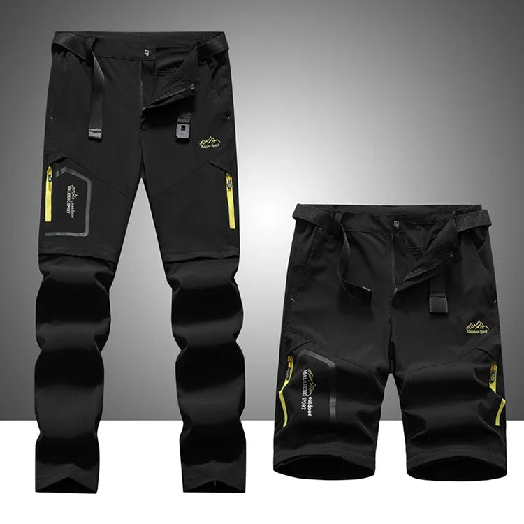 UETEEY Men Women Spring Hiking Pants Camping Trekking Trousers Quick Dry Breathable Outdoor Detachable Two Sections Couple Pants
