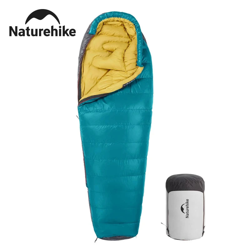 Naturehike Snowbird Sleeping Bag Duck Down 650FP Mummy Sleeping Bag for Adults Cold Weather for Outdoor Hiking Travel Ultralight