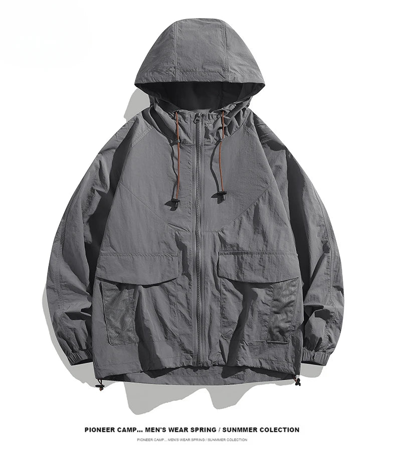 Upf 50+ Unisex Light Breathable Outdoor Waterproof Coat Sun Uv Quick Dry Protectionacket Hooded Soft  Jackets